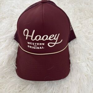 Hooey Maroon Trucker Hat with Cream Logo